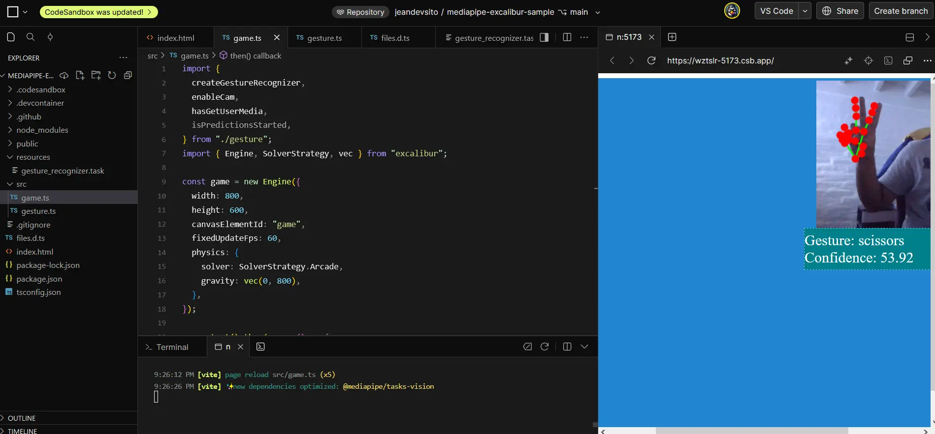 Detección de manos en proyecto base